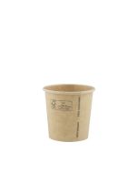 FSC® kraft/PLA beker 4oz/120ml/62mm Ø