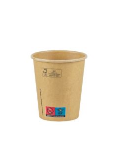 FSC® kraft/PLA koffiebeker 8oz/240ml/80mm Ø