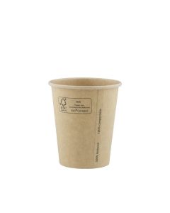 FSC® kraft/PLA koffiebeker 7,5oz/225ml/70,3mm Ø