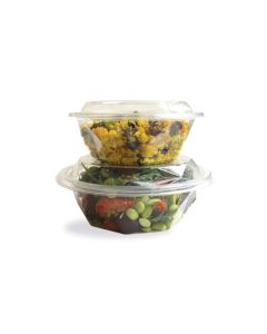 PLA diamant saladebakje + deksel transparant 700ml